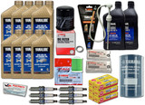 YAMAHA VF200 VF225 VF250 4.2L VMAX SHO Maintenance and Oil Change Kit with Spark Plugs Gear Lube HD Pump Fuel Filter