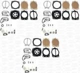 Keihin CDK-2 Triple Carb Carburetor Rebuild Kit Replacement for