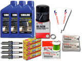YAMAHA OEM 2006+ F50 T50 F60 T60 Outboard Oil Change 10W30 FC 4M Lower Drain Fill Gaskets Fuel Filter Spark Plugs NGK DPR6EB-9 Maintenance Kit
