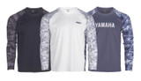 YAMAHA Men's Camo Cool Shirt BLACK WHITE BLUE WTC-24CSM