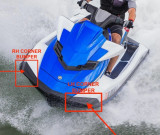 Yamaha OEM Corner Gunwale Bumper Black 12-18 FX RH F2S-U252F-11 F2S-U252E-11-00