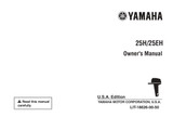 YAMAHA OEM Owner's Manual - 25H/ 25EH - LIT-18626-00-50 (1987) Models 25MSH, 25SH, M25SH, 25ELH, 25LH, 25ESH
