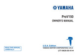 YAMAHA OEM Owner's Manual - ProV150 - LIT-18626-00-44 (1986) Models P150LJ