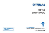 YAMAHA OEM Owner's Manual - 70ETLK - LIT-18626-00-24 (1984-1985) Models 70ETLK, 70ETLN, 70TLR, M70ETLK, M70ETLN