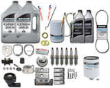 Mercury Verado L6 300-Hour Maintenance & Oil Change Kit – Quicksilver OEM – Fits 200/225/250/275/300/350/400/400R HP 2B144123 & Up (5.44" Torpedo Lower Unit) – 25W-50 Oil – Replaces MC8M0133617