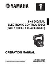 YAMAHA OEM Operation Manual - (MFG 2021) 6X9 Digital Electronic Control (DEC) Twin, Triple, and Quad Engines - LIT-18626-13-27 Models 6X9