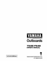 YAMAHA OEM Owner's Manual 2001 - T9.9Z/F9.9Z - LIT-18626-04-26 Models F8B/F9.9A, F9.9C/F15A, F9.9ELRZ, F9.9MLHZ, F9.9MSHZ, MF9.9ELR, MF9.9MLH, MF9.9MSH, MT9.9ELH, MT9.9EL R, MT9.9EXH, MT9.9EXR, T9.9ELHZ, T9.9ELRZ, T9.9EXHZ