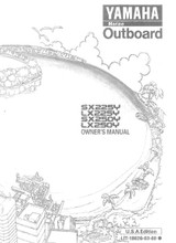 YAMAHA OEM Owner's Manual 2000 - SX225Y/LX225Y/SX250Y/LX250Y - LIT-18626-03-69 Models LX225TXRY, LX250TURY, LX250TXRY, MLX225TXR, MLX250TUR, MLX250TXR, MSX225TXR, MSX250TUR, SX225TXRY, S X250TURY, V6 3.1L EFI