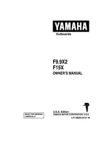 YAMAHA OEM Owner's Manual 1999 - F9.9X2/F15X - LIT-18626-03-31 Models F15ELHX, F9.9C/F15A, MF15ELH