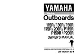 YAMAHA OEM Owner's Manual 1993 - P115TLRR - LIT-18626-01-83 Models MP115TLRR, P115TLR, P115TLRR