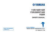 YAMAHA OEM Owner's Manual 1993 - 115R/130R/150R/175R/200R/P150R/P200R - LIT-18626-01-73 Models 115TJR, 115TJRR, 115TLR, 115TLRR, 115TXR, 115TXRR, 130TLR, 130TLRR, 130TXR, 130TXRR, 150TLR, 150TLRR , 150TXR, 150TXRR, 175TLR