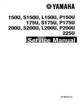 YAMAHA OEM Service Manual - 150/175/200/225/250hp 2 Stroke - LIT-18616-01-41 Models 150TJRU, 150TLR, 150TLRU, 150TXR, 175TXR, 200TLR, 200TLRU, 200TXR, 225TLR, 225TLRU, 225TUR, 225TXR, 250TUR, 250TXR, C150TLR, C150TLRU