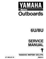 YAMAHA OEM Service Manual - 6/8hp 2 Stroke - LIT-18616-01-34 Models 6MLH, 6MLHU, 6MSH, 6MSHU, 8MLH, 8MLHU, 8MSH, 8MSHU, M6MLHU, M6MSHU, M8MLHU, M8MSHU