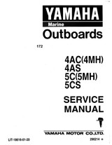 YAMAHA OEM Service Manual - 4/5hp 2 Stroke - LIT-18616-01-20 Models 4MLH, 4MLHT, 4MSH, 4MSHT, 5MLH, 5MLHT, 5MSH, 5MSHT, M4MLHT, M4MSHT, M5MLHT, M5MSHT