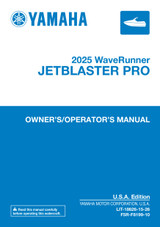 YAMAHA OEM Owner's/ Operator's Manual 2025 - JetBlaster PRO - LIT-18626-15-26 Models JB1050B-B, JB1050A-B