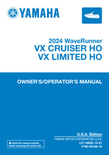 YAMAHA OEM Owner's Manual 2024 - VX Cruiser HO / VX Limited HO - LIT-18626-14-61 Models VX1900A-A, VX1900B-AA, VX1900C-AA, VX1900B-AB, VX1900C-AB