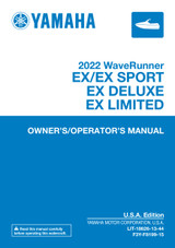 YAMAHA OEM Owner's Manual - EX / EX Sport / EX Deluxe / EX Limited (MFG 2022) - LIT-18626-13-44 Models EX1050C-X, EX1050B-XA, EX1050B-XB, EX1050A-XA, EX1050A-XB, EX1050D-X
