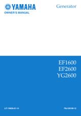 YAMAHA OEM Owner's Manual - YG2800i - LIT-19626-01-14 Models EF1600, EF2600, YG2800I