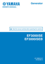 YAMAHA OEM Owner's Manual - EF3000iSE / iSEB - LIT-19626-01-57 Models EF3000ISE, EF3000ISEB