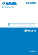 YAMAHA OEM Owner's Manual - EF1000iS - LIT-19626-01-67 Models EF1000IS