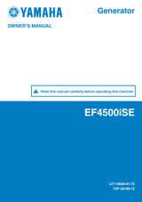 YAMAHA OEM Owner's Manual - EF4500iSE - LIT-19626-01-72 Models EF4500ISE