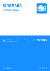 YAMAHA OEM Owners Manual EF2200iS - LIT-19626-02-67 Models EF2200ISY