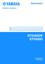 YAMAHA OEM Owner's Manual - EF5500D / DE - LIT-19626-02-15 Models EF55D, EF55DE