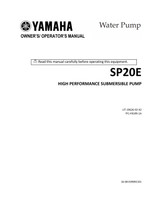 YAMAHA OEM Owner's Manual - SP20E - LIT-19626-02-42 Models SP20E