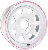 AWC 8 Spoke Steel Trailer Wheel White for PWC / Personal Watercraft | 8034540 | 58-8003