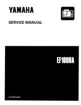 YAMAHA OEM Service Manual - EF1000A - LIT-19616-00-83 Models EF1000AX