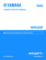 YAMAHA OEM Owner's / Service Manual - 2026 WR450F - LIT-11626-39-43 Models WR450FT1