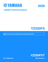 YAMAHA OEM Owner's / Service Manual - 2026 YZ250FX - LIT-11626-39-41 Models YZ250FXT