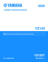 YAMAHA OEM Owner's / Service Manual - 2026 YZ125 - LIT-11626-39-36 Models YZ125TL, YZ125TSE