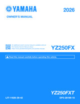 YAMAHA OEM Owner's Manual - 2026 YZ250FX - LIT-11626-39-42 Models YZ250FX