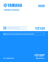 YAMAHA OEM Owner's Manual - 2026 YZ125 - LIT-11626-39-35 Models YZ125TL, YZ125TSE