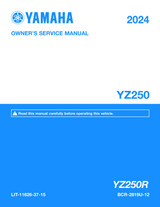 YAMAHA OEM Owner's / Service Manual - 2024 YZ250 - LIT-11626-37-15 Models YZ250RSE, YZ250RL