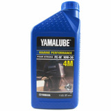 Yamalube Yamaha 4M Outboard FC-W 10W-30 Four Stroke Engine Oil One Quart LUB-10W30-FC-12