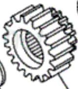 YAMAHA OEM Transfer Drive Gear 6B6-17586-00-00