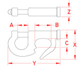 Suncor Jib Hank Bronze B0169-0000 B0169-0001 B0169-0002 B0169-0003