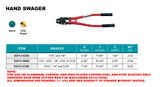 Suncor Steel Hand Swager E0113-0350 E0113-0600 E0113-0700