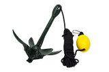 Suncor Cast Iron Galvanized Folding Grapnel Anchor Kit Green G8001-MKII-GREEN G8003-MKII-GREEN