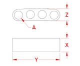 Suncor 316 Stainless Steel Bracelet Strap 3/16" S0102-0005
