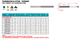 Suncor 316 Stainless Steel Turnbuckle Stub Left Hand UNC Forged P0106-LS05 P0106-LS07 P0106-LS08 P0106-LS10 P0106-LS13 P0106-LS16 P0106-LS20 P0106-LS25 P0106-LS25-1