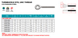 Suncor 316 Stainless Steel Turnbuckle Eye Left Hand UNC P0154-LE