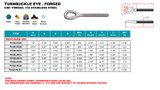 Suncor 316 Stainless Steel Turnbuckle Eye Right Hand UNC Forged P0106-RE