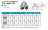 Suncor Heavy Duty Wire Rope Clip 316-NM Stainless Steel S0122-0