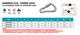 Suncor Screw Lock Harness Clip 316 Stainless Steel S0148-0