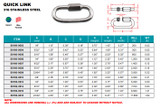 Suncor Quick Link 316 Stainless Steel S0160-0