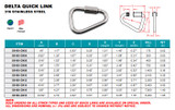 Suncor Delta Quick Link 316 Stainless Steel S0160-DX