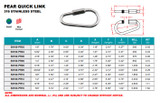 Suncor Pear Quick Link 316 Stainless Steel S0160-PR